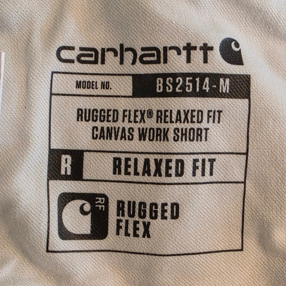 Carhartt Canvas Work Shorts Mens 46 Rugged Flex Relaxed Fit Khaki Tan Streetwear